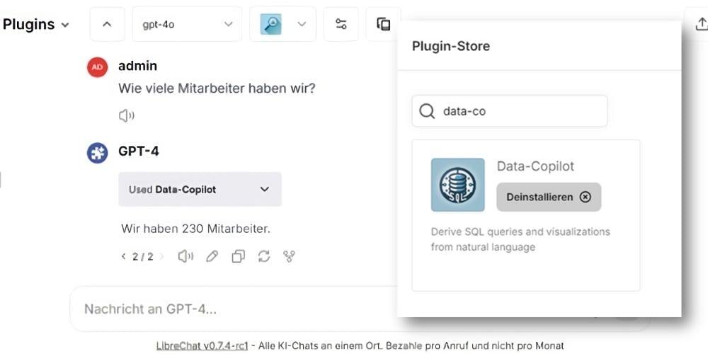 Data-Copilot als Plugin