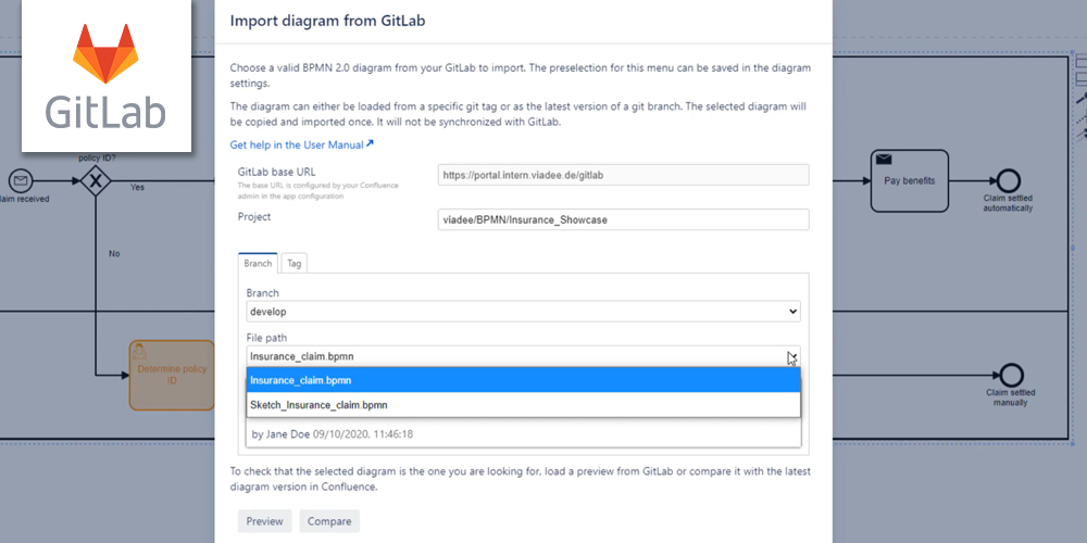 New Enterprise Feature: Import diagrams from GitLab